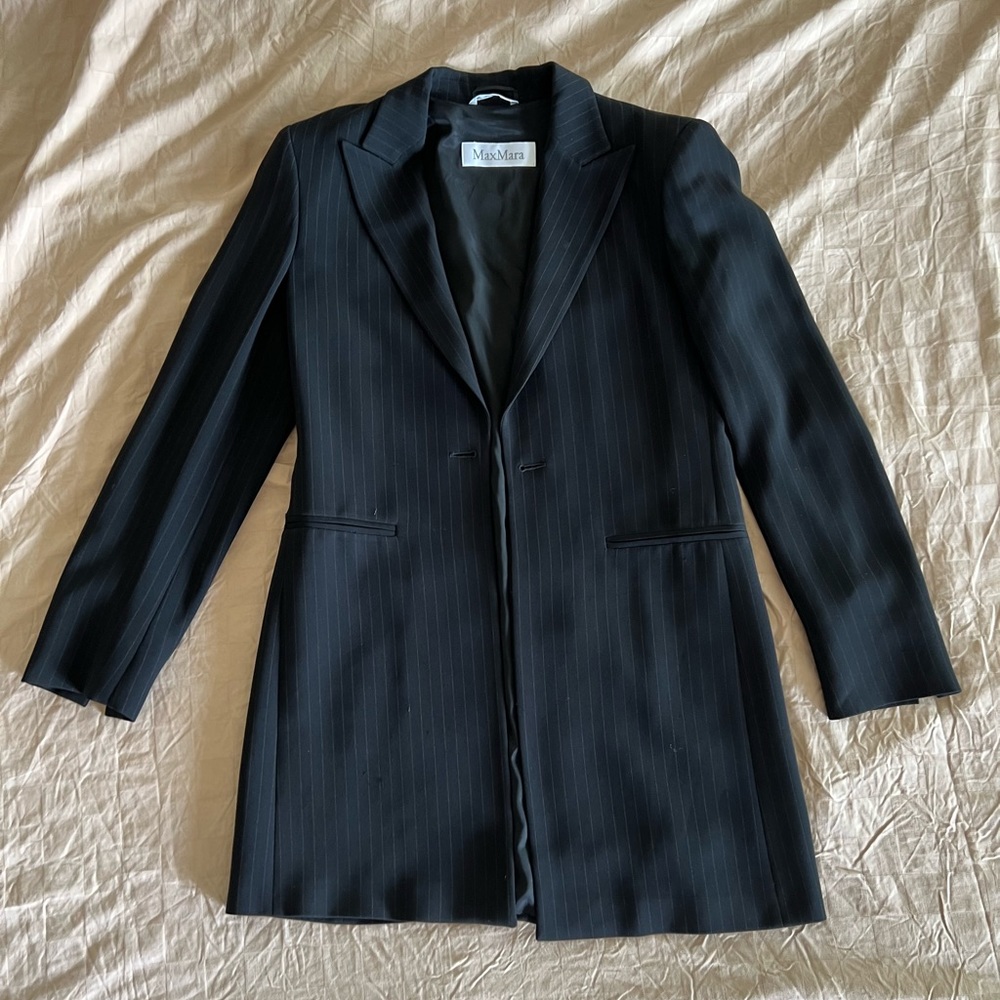 MaxMara  virgin wool stripe blazer size M